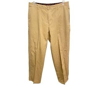 Canterbury of New Zealand Pants Straight Leg Khakis Tan Beige Mens 35x32 Cotton